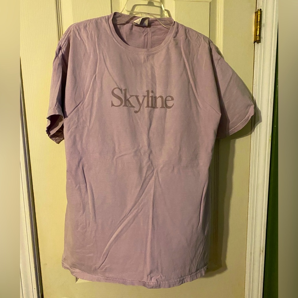 Comfort Care Skyline Lavender purple T-Shirt 100% cotton size large